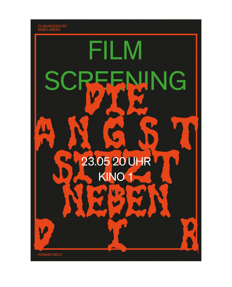 Filmuniversität Branding Proposal Plakat die Angst – Uthmöller und Partner