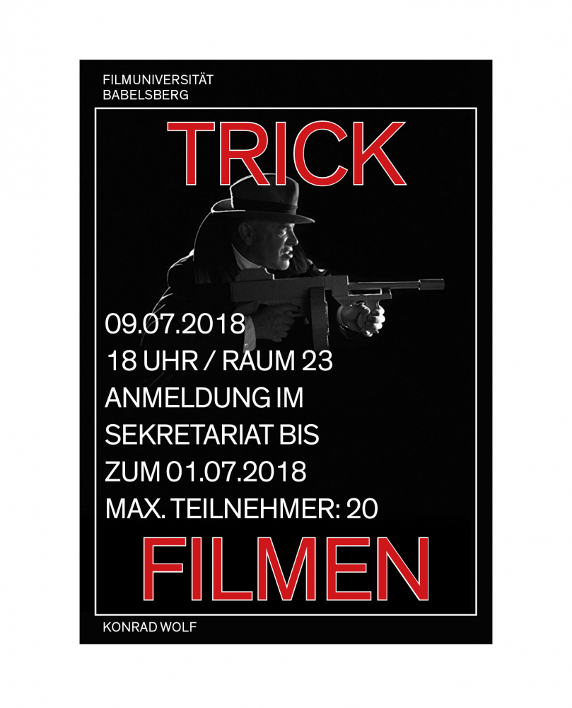 Filmuniversität Branding Proposal Plakat Trickfilm – Uthmöller und Partner