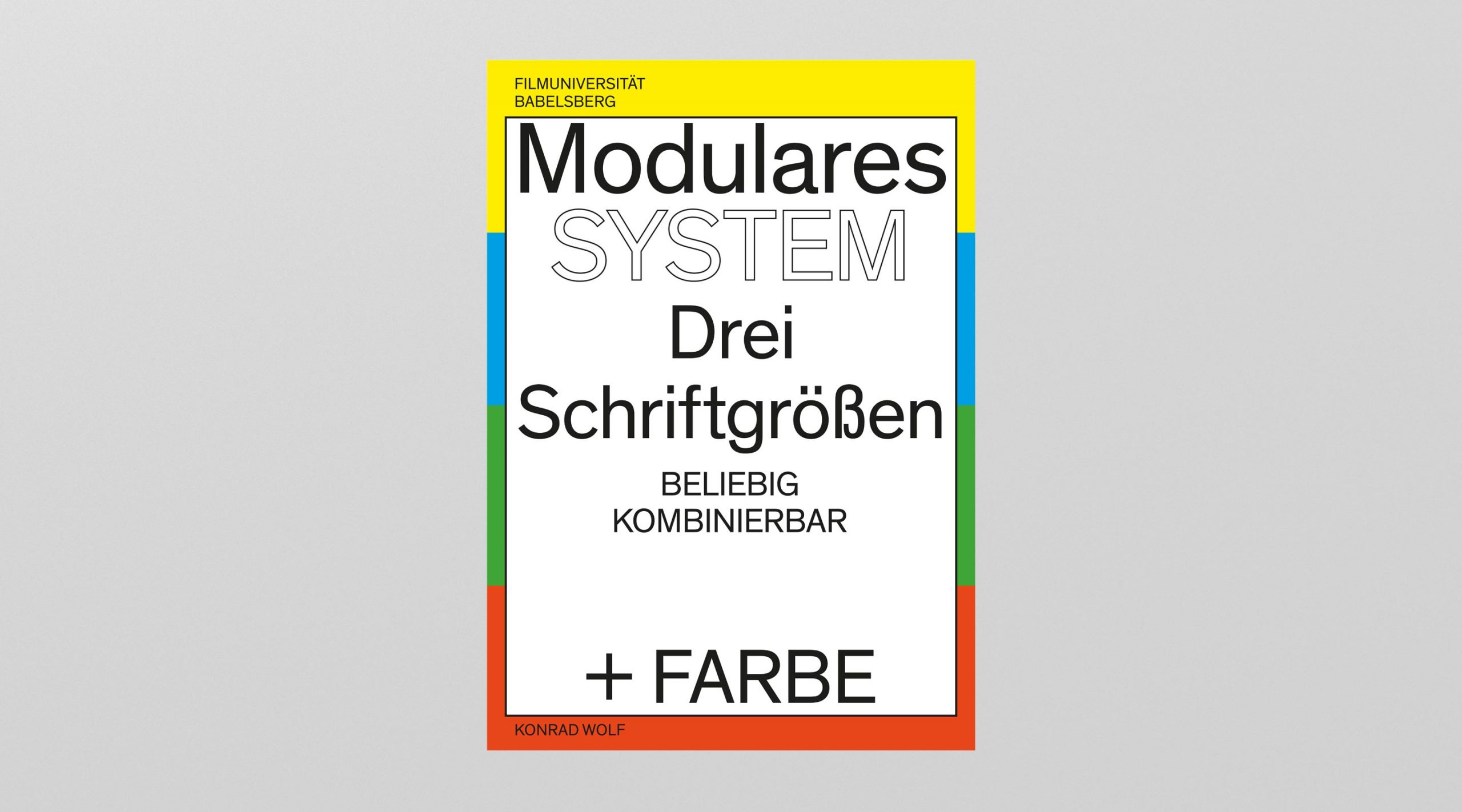 Filmuniversität Branding Proposal Plakatkonzept das modulare System – Uthmöller und Partner