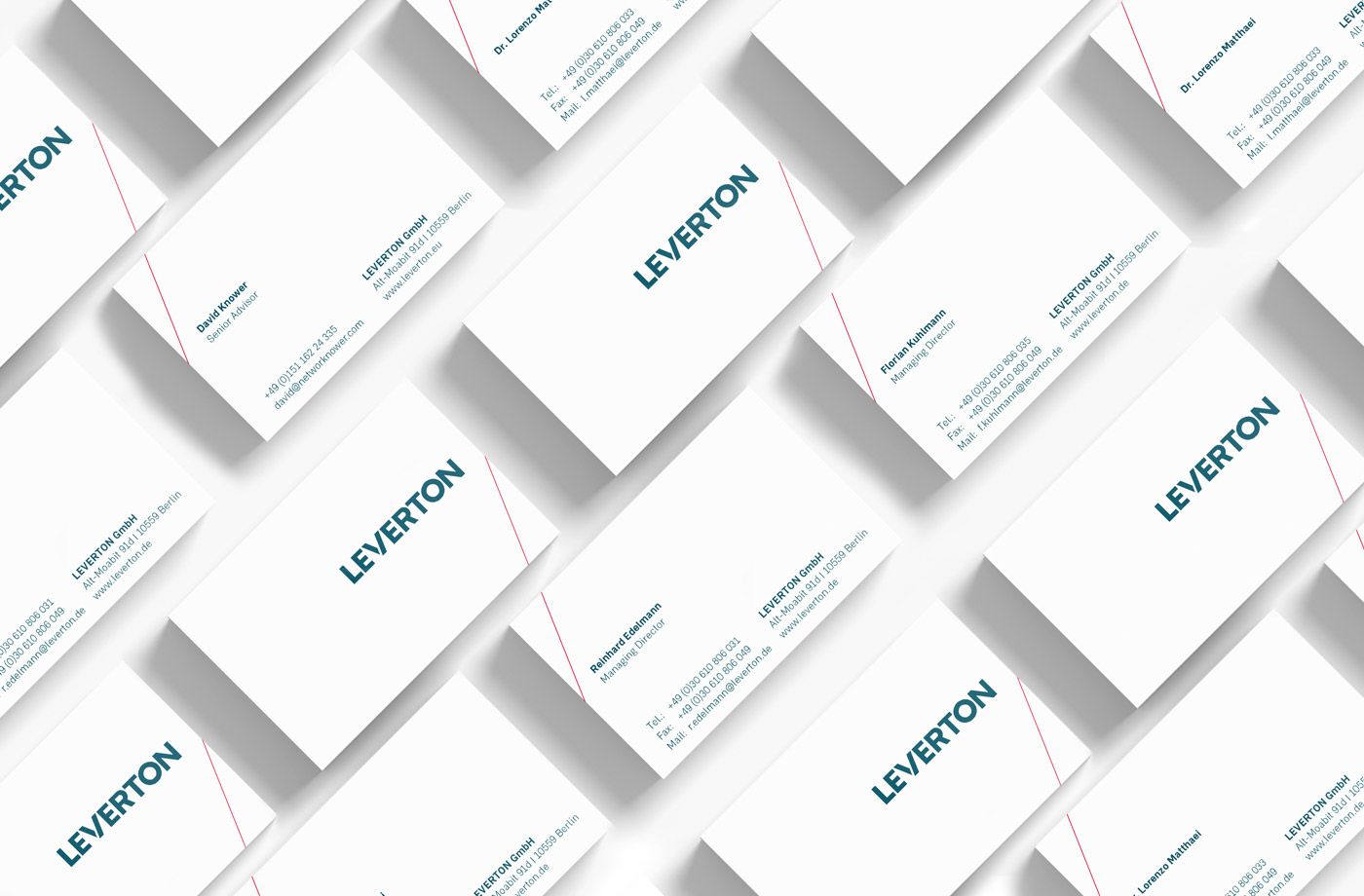 Leverton Corporate Design Visitenkarten – Uthmöller und Partner